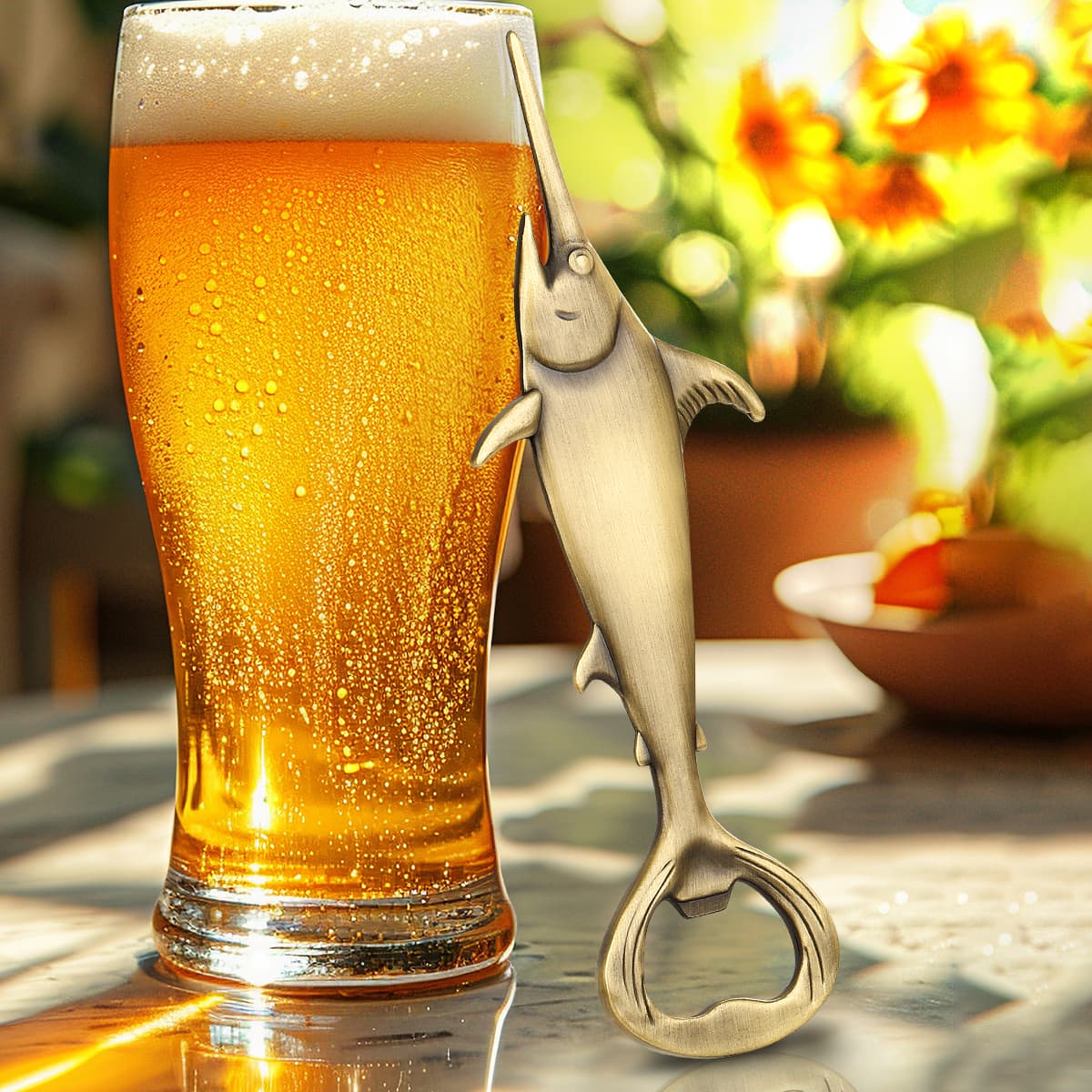 Creative Swordfish Handle Metal Beer Bottle Openers Kitchen Bar Accessories Tools Beer Gifts Beer Openors Kitchen Gadgets for Kitchen and Bar Use view 1